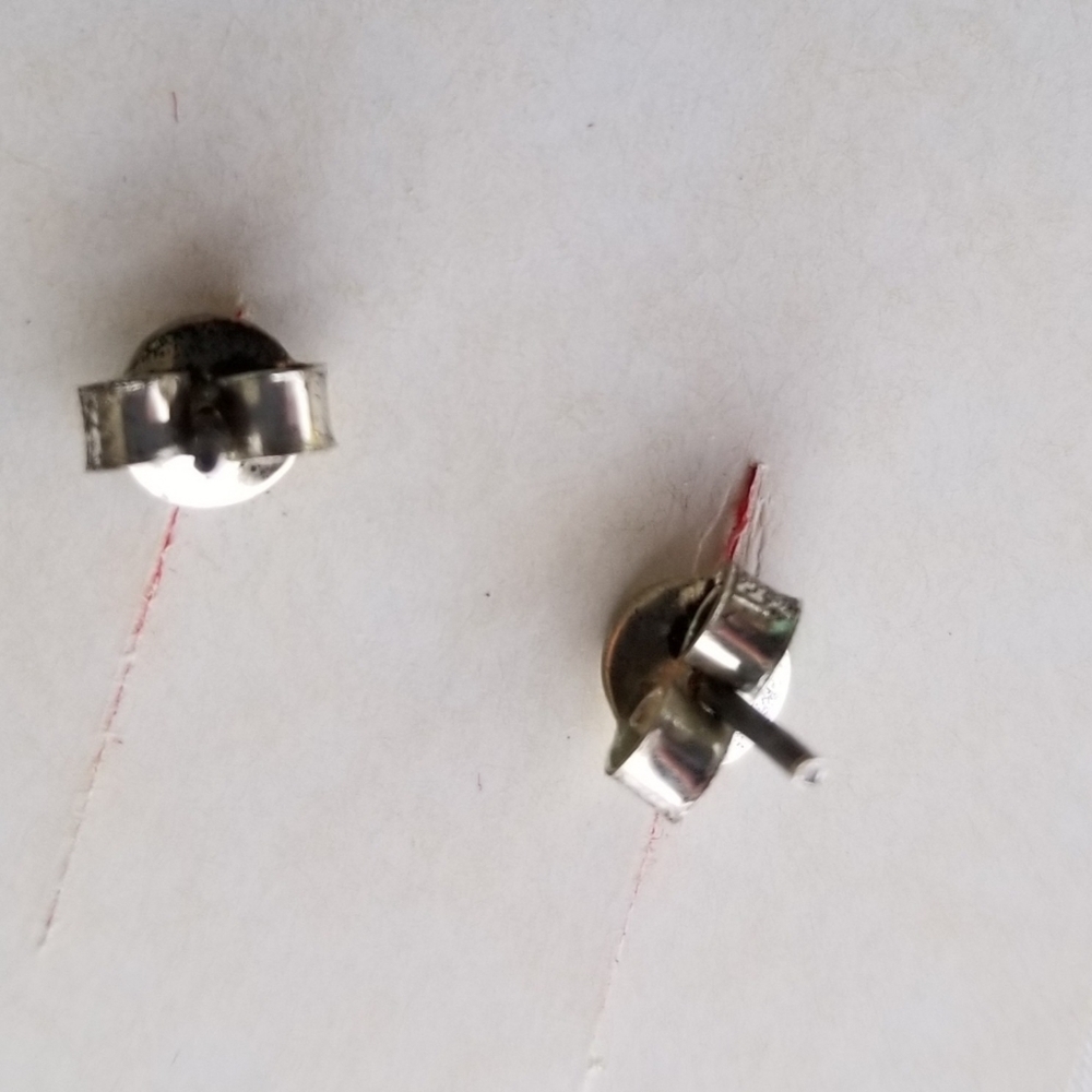 Not For Sale Vintage Delft Windmill Sterling Earrings - Picture 4 of 4